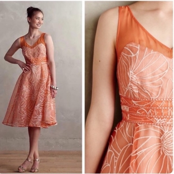 Anthro Moulinette Soeurs Calendula Embroidered Dress 4